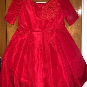 Red Janie and Jack 12-18 months girls dress.